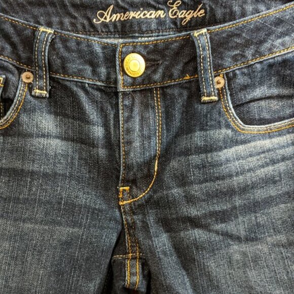 American Eagle Low Rise Jeans/Dark Wash/Size 8 - Picture 2 of 11
